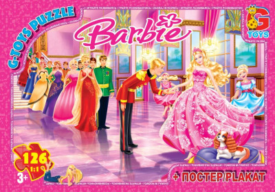 Пазлы серии &quot;Barbie&quot; 126 эл. (полотно 210*300мм) в кор. 19х13х3см GToys