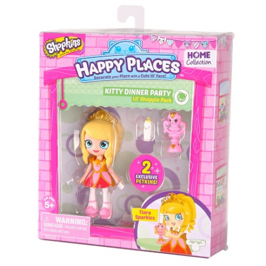 Кукла HAPPY PLACES S1 – ТИАРА СПАРКЛС (2 эксклюзивных петкинса) Фото