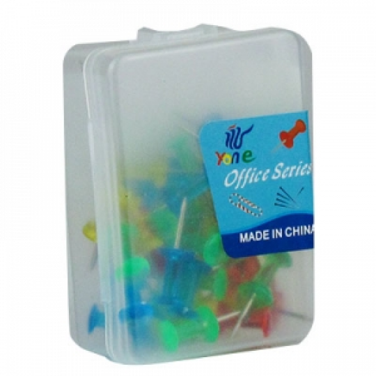 Кнопки гвоздики цветные прозрачные в пластик боксе 9-165 (24806) Фото