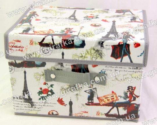 Ящик-коробка Коробка для хранения Париж  белая Фото