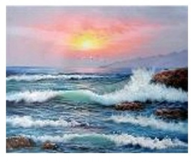 Картина по номерам &quot;Море на закате&quot; 40*50см,крас.-акрил,кисть-3шт.(1*30)