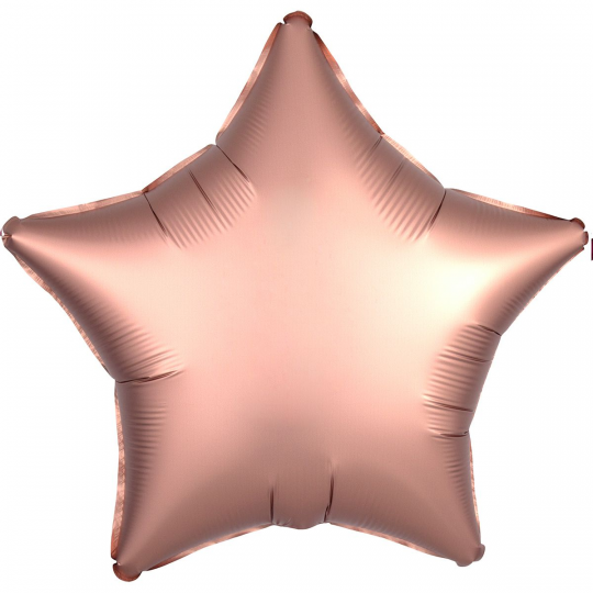Фольгированные шары без рисунка 3204-0069 а б/рис 18&quot; звезда сатин розовое золото s15 Фото