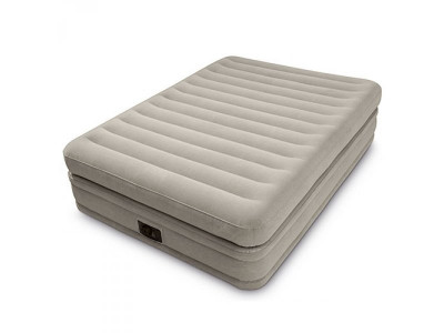 Надувная велюровая кровать со встроенным насосом Intex 64444