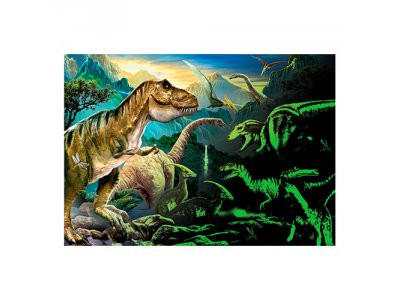 Пазлы динозавры на 1000 деталей светятся в темноте, 68-48 см (12502)