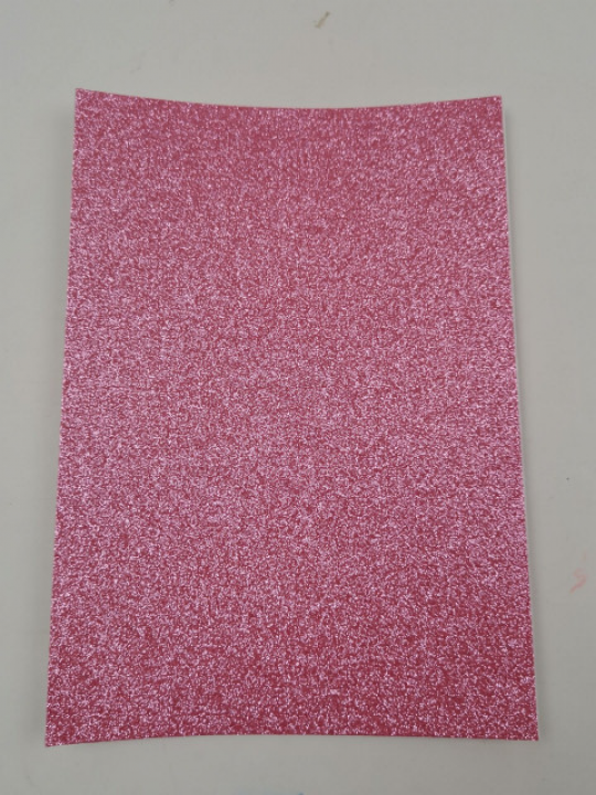 Кольорова ЕВА піна з гліттером (Фоаміран)А4,GL-EVA-1-ADH-006,21х29,7см,1,6 мм 5аркуш.рожевий Фото