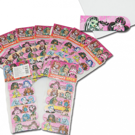 Закладка 22025 Monster High &quot;, (цена за пакет) 6шт в пакете 19, 5*9см Фото