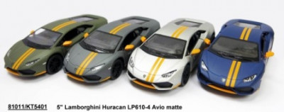 Модель легковая 5&quot; KT5401W Lamborghini Huracan LP610-4 Avio matte метал.инерц.открыв.дв.кор.ш.к./96/