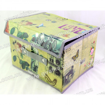 Ящик-коробка Коробка для хранения Париж  оливковая