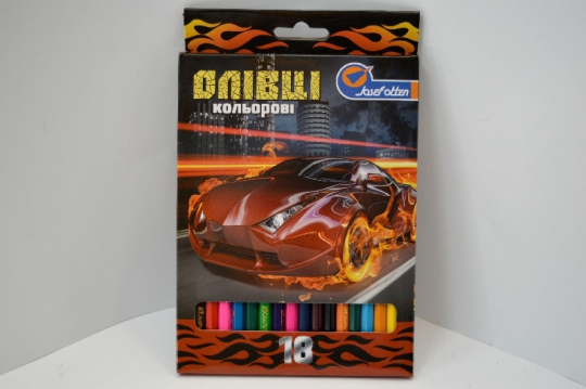 Цветные карандаши 18цв 'Призрачный гонщик'JO' №7303-18А Фото