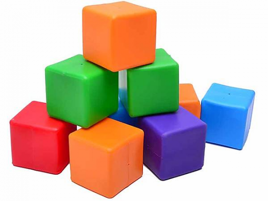 Кубики цветные 12 штук Фото
