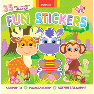 Книга 1 Fun stickers. Книжка з наліпками. //