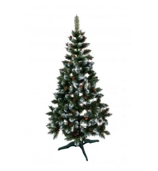 Ялинка Різдвяна (Елітна), зелена + шишка+ калина синя, 150 см. (елка сосна) Фото