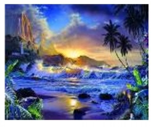 Картина по номерам &quot;Тропический пейзаж&quot; 40*50см,крас.-акрил,кисть-3шт.(1*30) Фото