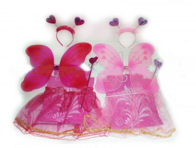 Набор бабочки: палочка, юбка, крылья с камнем 33х41см., обруч (цвет микс) в п/э /80/