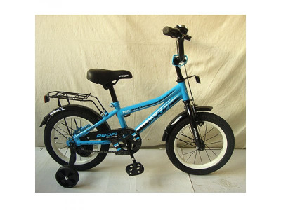 Велосипед детский PROF1 14д. L14104 (1шт) Top Grade,бирюзовый,звонок,доп.колеса