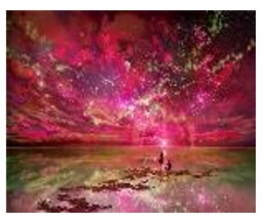 Картина по номерам &quot;Звёздное небо&quot; 40*50см,крас.-акрил,кисть-3шт.(1*30) Фото