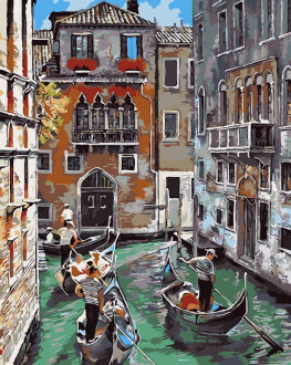 Роспись по номерам &quot;Каналы Венеции&quot; в кор. 40*50см, ТМ ArtStory