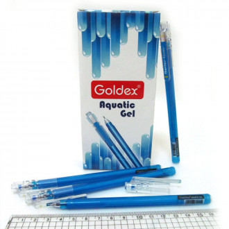 Ручка гел. Goldex &quot;AQUATIC GEL #881 Индия Blue 0,6мм 12 шт в уп//