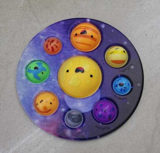 Антистресс Pop it  Simple Dimple «Солнечная система и планеты» 17,5*17,5 см  /200/ Фото