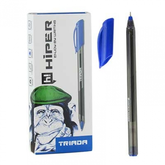 Ручка гелевая синяя 0,6мм Hiper Triada HG-205 Фото