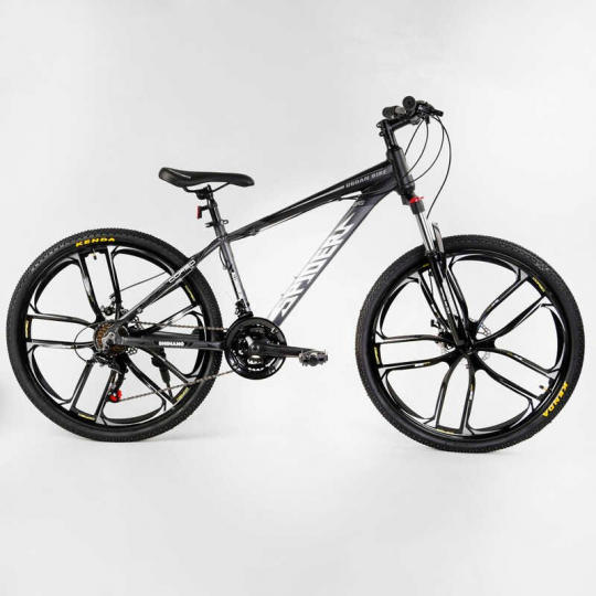Велосипед Спортивный CORSO «Spider» 26&quot; дюймов 10727 (1) рама алюминиевая, оборудование Shimano 21 скорость, литые диски, собран на 75% Фото