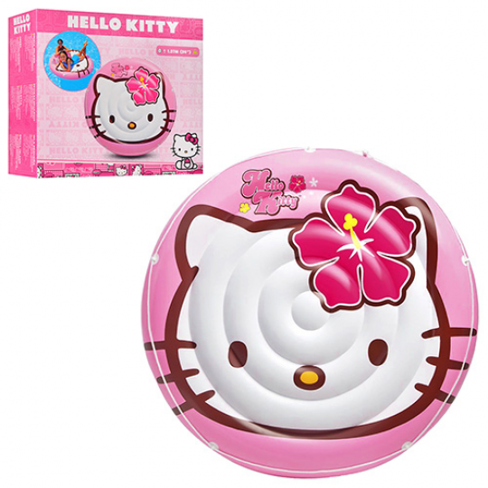 Надувной детский плотик с тросиком Intex 56513 «Hello Kitty», 137 см Фото