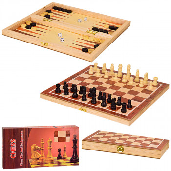 Шахматы деревянные 3 в 1 (S2416)