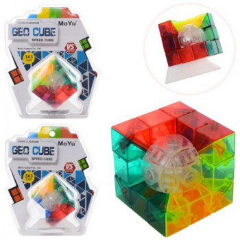 Кубик Рубика 5,5см на подставке, 3х3, 3 вида, в слюде 17*20*9см