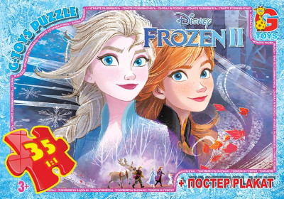 Пазлы серии &quot;Frozen&quot; (Ледяное сердце)  35 эл.  в кор. 19х13х3см GToys