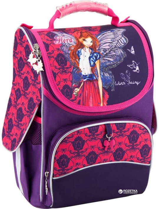 Рюкзак каркасный школьный Kite Education для девочек 34 x 26 x 13 см 11 л Win x fairy couture (W18-501S) Фото