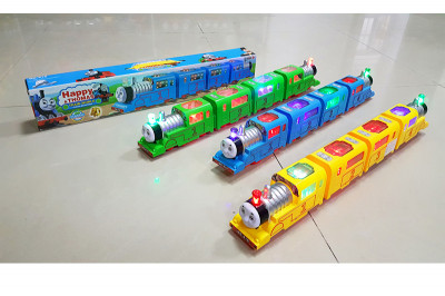 Поезд батар. ТОМАС S18 (48шт/2) 3 цвета, свет, звук, в коробке 53*6*9см
