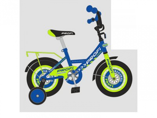 Велосипед детский PROF1 14д. Y1441 (1шт) Original boy,синий,звонок,доп.колеса Фото