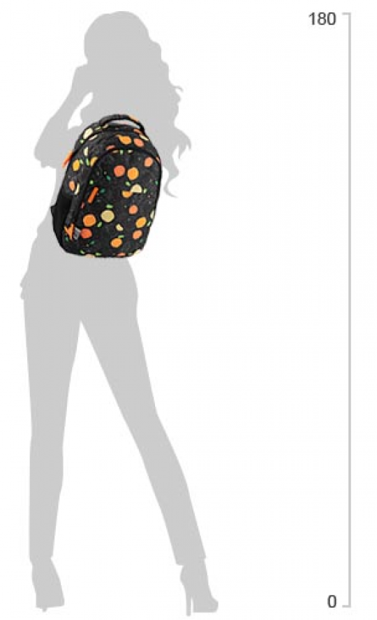 Рюкзак молодежный GoPack 0.44 кг 43x29x13 см 21 л Черно-оранжевый (GO19-131M-2) Фото
