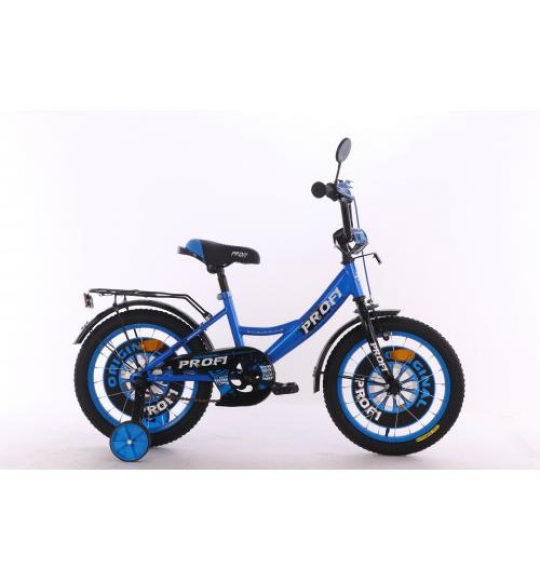 Велосипед детский PROF1 18д. XD1844 (1шт) Original boy,сине-черный,свет,звонок,зерк.,доп.колеса Фото