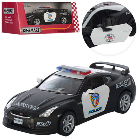 Машина металлическая полиция &quot;Kinsmart&quot; &quot;2009 Nissan GT-R R3&quot; в кор. 16*8,5*7,5см Фото