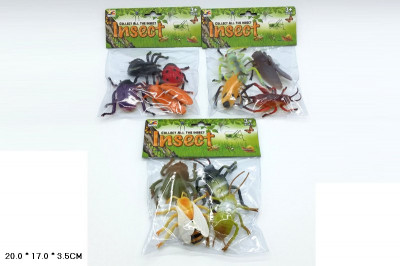 Животные KC02-1 (120шт/2) насекомые, в пакете 20*17*3, 5см