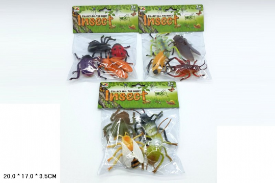 Животные KC02-1 (120шт/2) насекомые, в пакете 20*17*3, 5см Фото