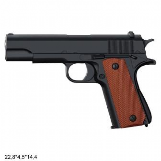 Пістолет VIGOR металлический, с пульками, кор. 22,8*4,5*14,4см (18шт) Фото