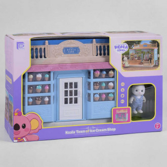 Магазин Мороженного FDE 8623  (18) аксессуары, флоксовый зайчик, в коробке