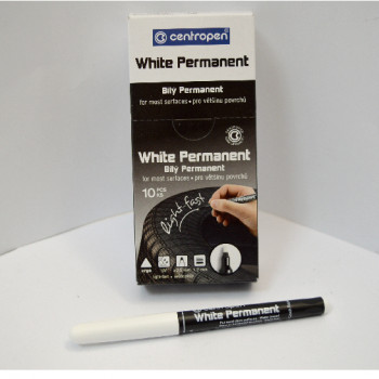 Маркер Сеntropen 2686 белый Permanent White  2 мм