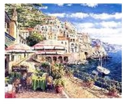 Картина по номерам &quot;Красочная Сицилия&quot; 40*50см,крас.-акрил,кисть-3шт.(1*30) Фото