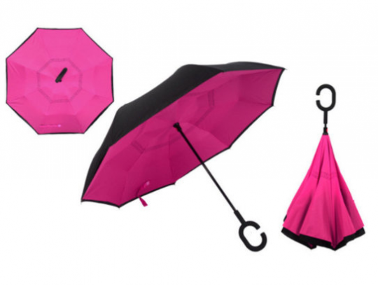 Антизонт - зонт обратного сложения ассорти расцветок Фото