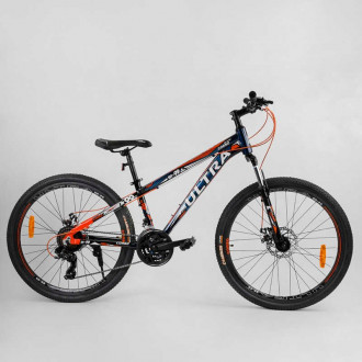 Велосипед Спортивный CORSO «ULTRA» 26&quot; дюймов 85239 (1) рама алюминиевая, оборудование Shimano 21 скорость, собран на 75%