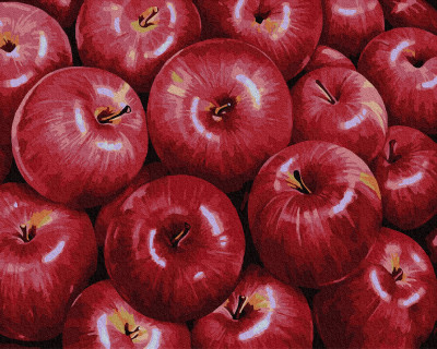 Картина по номерам 40*50 Червоні яблука