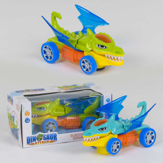 Машинка YX 002 Динозаврик (60/2) 2 цвета, свет, звук, 1шт в коробке Фото