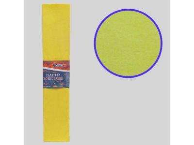 KR55-8030 Креп-бумага 55%, желтый 50*200см, осн.20г/м2, общ.31г/м2