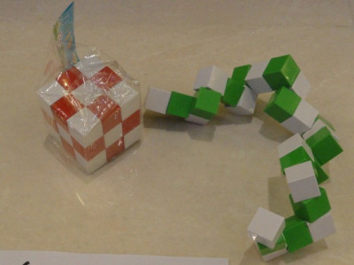 Кубик рубика &quot;Змейка&quot;,  3 цв., в пак. 5,5*5,5*5,5, (360шт)