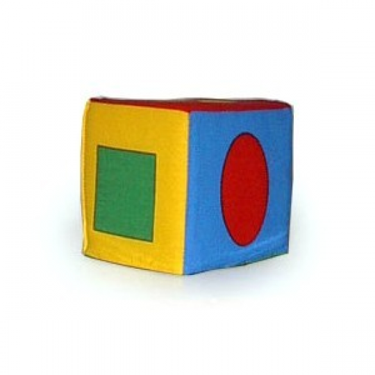 Кубик- погремушка. Геометрические фигуры Фото