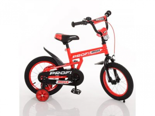 Велосипед детский PROF1 16д. L16112 (1шт) Driver,красный,доп.колеса Фото