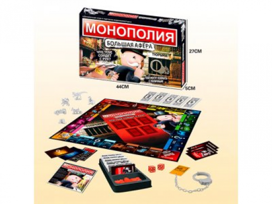 Игра SC802E (24шт) Монополия, игровое поле, карточки, фишки, в кор-ке, 44-27,5-5см Фото